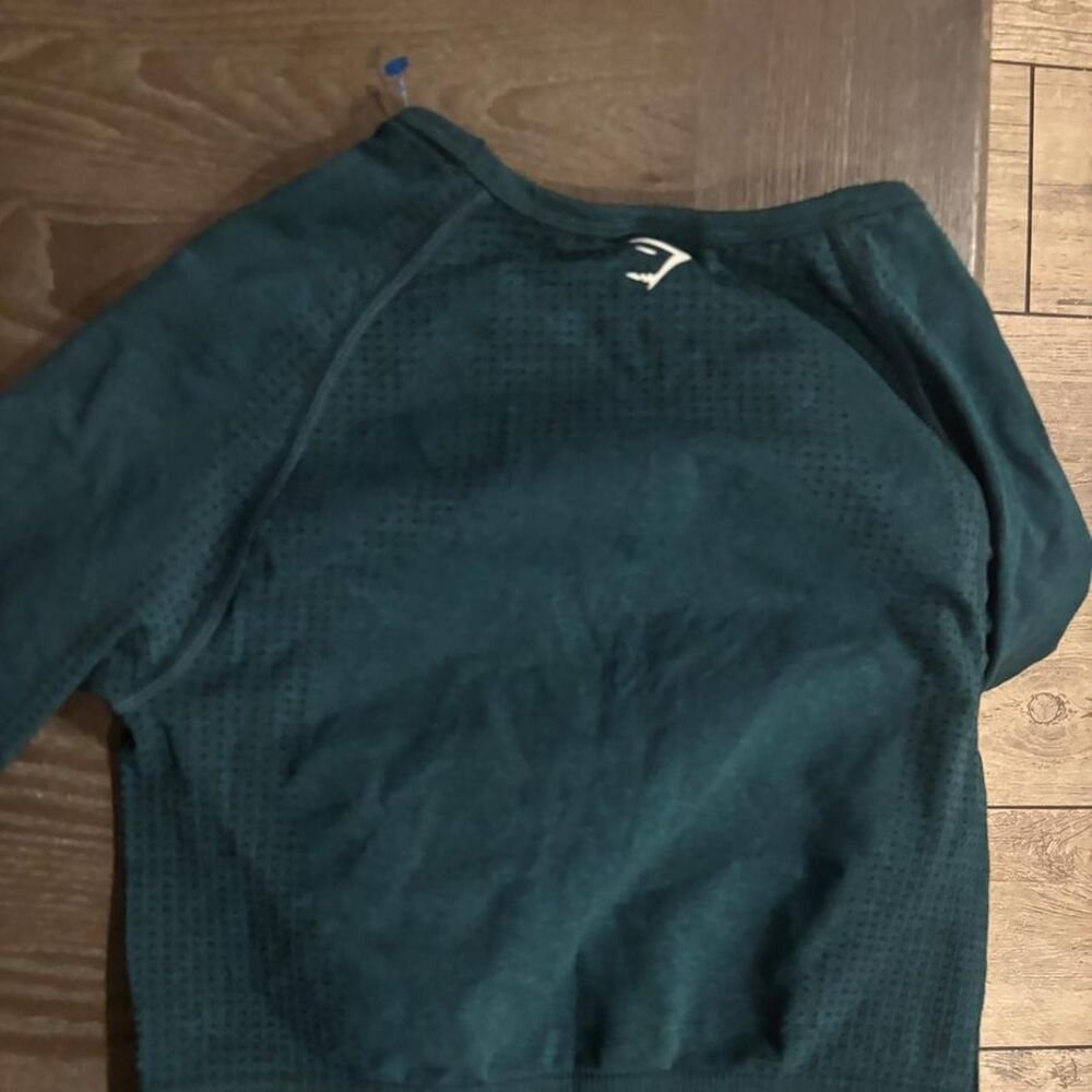 Gymshark Women's Green and Blue Top